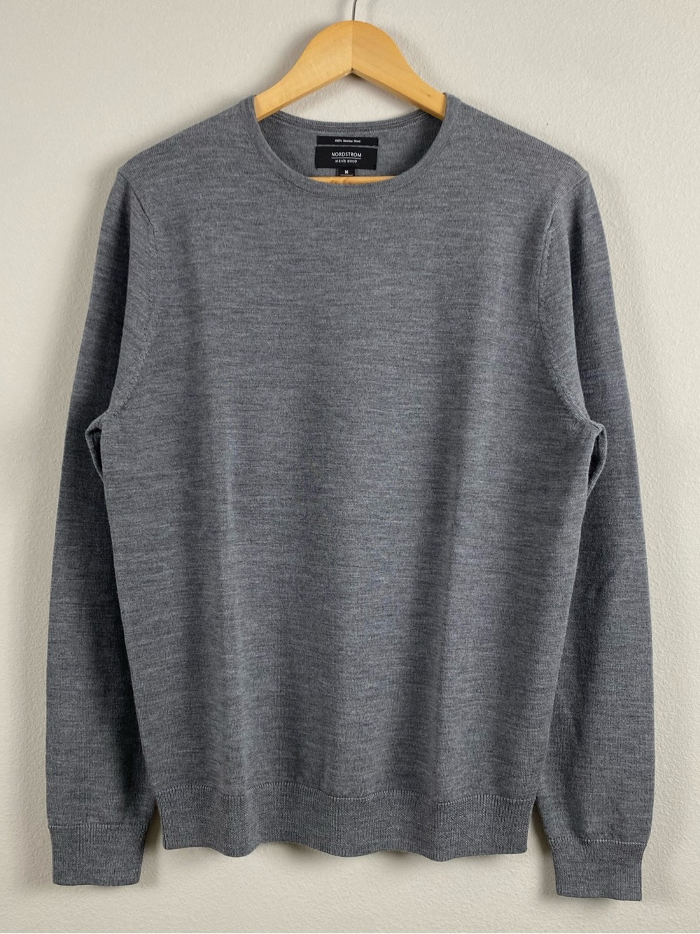 Nordstrom Merino Wool Crewneck Sweater | Grey Shade Heather